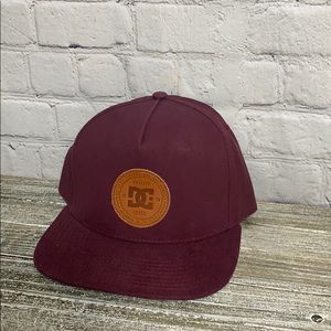 DC burgundy SnapBack Hat NWT